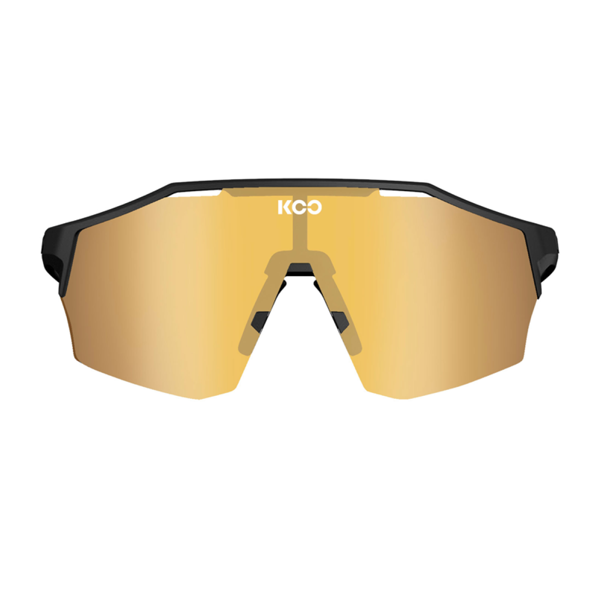 Koo Alibi Matte Black / Gold Mirror Lens Sunglasses for Road